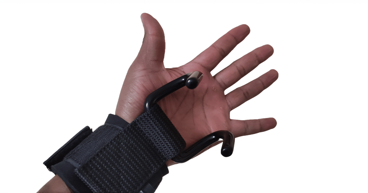 Lifting hooks worn on the hand