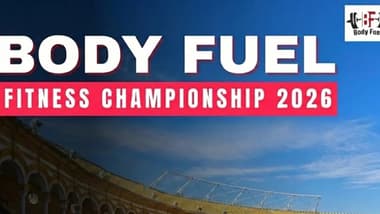 Body Fuel Fitness Championship 2026 poster announcing October 10 event at Sarit Centre