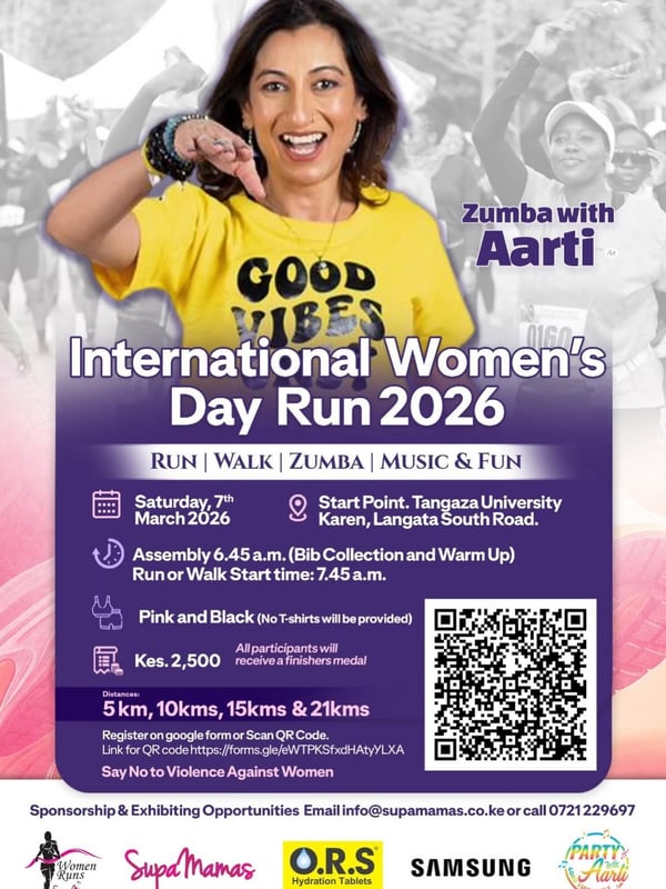 International Women's Day Run 2026 poster